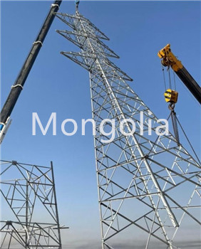 Mongolia –110kV Galvanized Steel Tower 2019.12