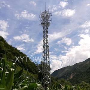 Telecommunication GSM 3-Legged Tubular Steel Lattice Tower