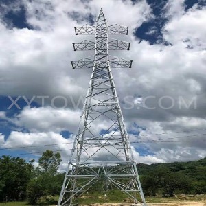 Torre de transmissão de energia de aço galvanizado Q235/Q355