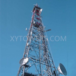 15m Galvanized Microwave Antenna Communication Tower