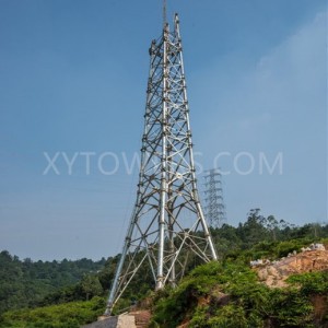 Dip Kulul Galvanized Tubular Steel Lattice Korontada Tower