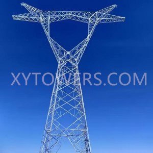 35KV Waist-type Angle Steel Electricity Transmission Line Tower