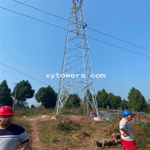 Torre de aceiro de celosía de 33 kV de fábrica de China para a transmisión de enerxía eléctrica