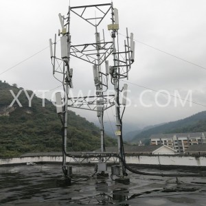 Single Pipe 5g Telecommunication Rooftop Tower