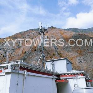 Hot Dip Galvanized Rooftop Telecommunication Tower