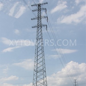 132kv Double Circuit Electric Transmission Line Tower