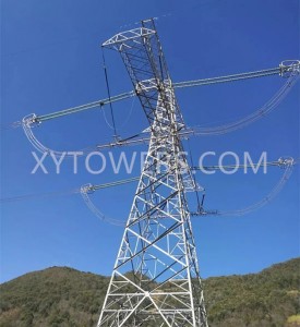66 kV perdavimo linijos grotelių plieno bokštas