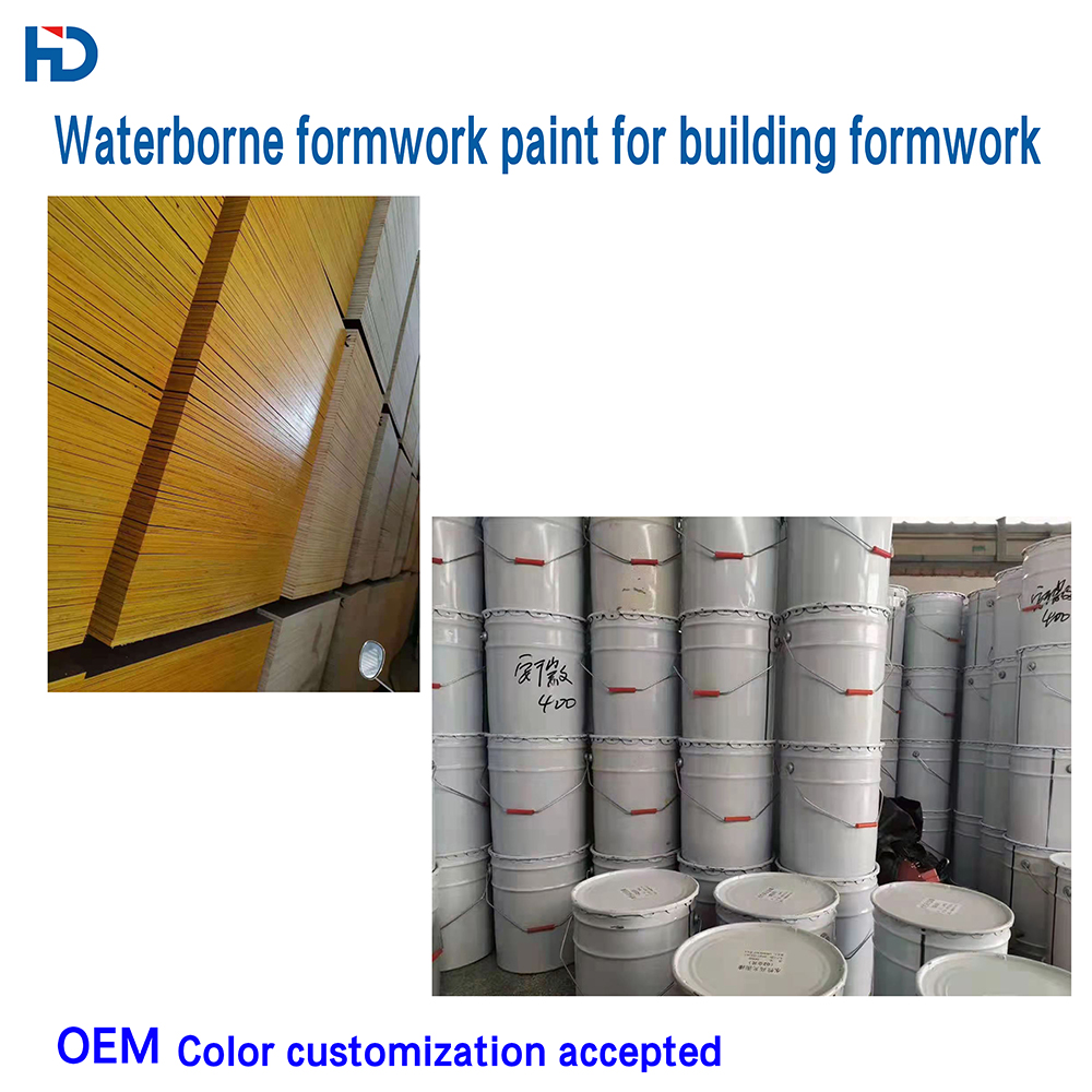 Barva za gradbene opaže na vodni osnovi/barva za tesnjenje robov vezanega lesa na vodni osnovi Predstavljena slika