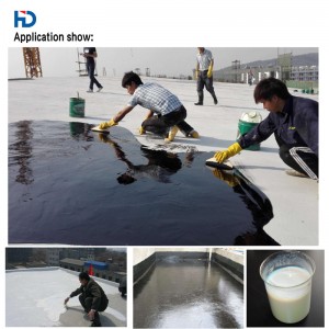 tahan air perekat/bahan tahan air Luar/Styrene-acrylic waterborne polimer emulsi untuk waterproofing bangunan HD502