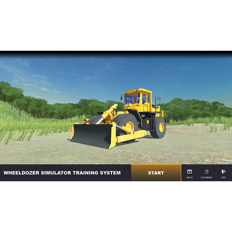 Wheel bulldozer personal training simulator