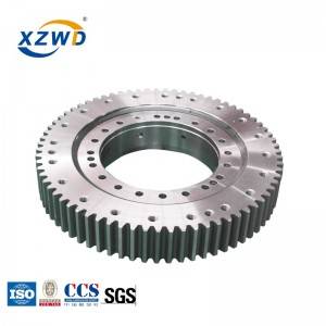 XZWD single row ball geared tapered swing ring lagers