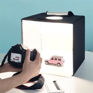 Tente de photographie Led avec 6 décors de couleurs pliant la boîte de studio Photo de prise de vue d'appareil photo Portable