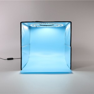 Tente de photographie Led avec 6 décors de couleurs pliant la boîte de studio Photo de prise de vue d'appareil photo Portable