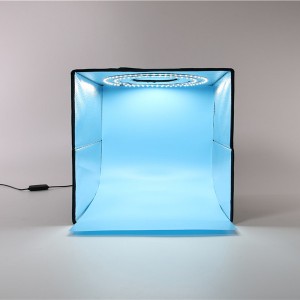 Лед фотографски шатор со заднини во 6 бои Преклопен пренослив фотоапарат Снимајте фото студио кутија