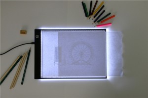 A4 formato šviesos dėžutė, skirta sekti šviesų bloknotą deimantine tapyba