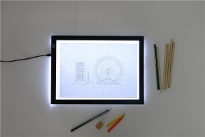 LED табла за следење Ултра тенка висока осветленост А4 подлога за цртање LED со големина