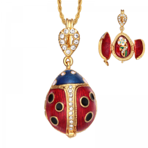 Encantos del colgante del huevo de Faberge del esmalte de Beatle para el regalo de Pascua de Navidad