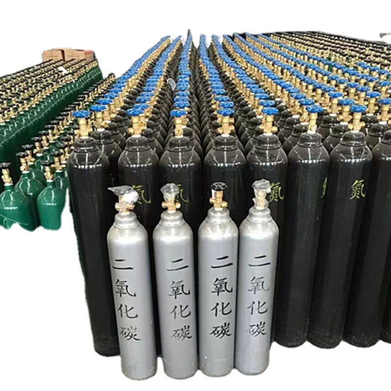 Fabrikspris ISO9809 5L 7L 10L 20L 30L 40L 50L højtryks sømløs stålgasflaske co2 cylinder til brandslukning
