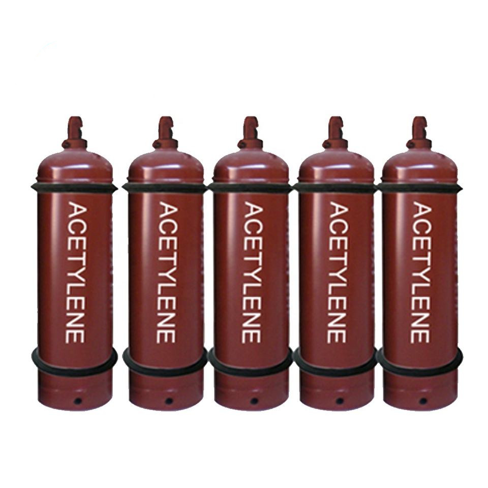 40L silinder acetylene pikeun las sarta motong harga baja acetylene gas silinder