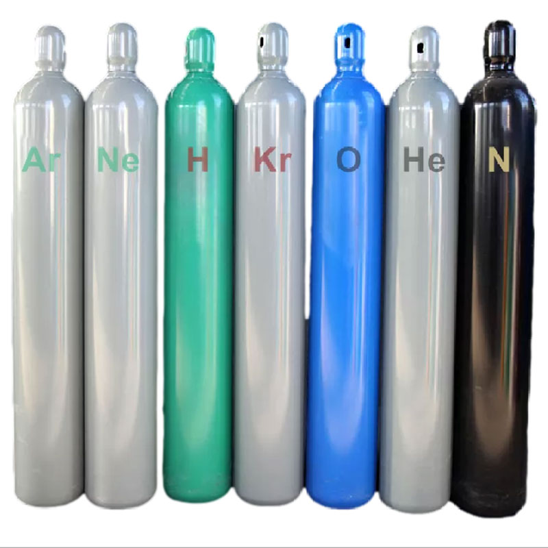 ISO 20L Empty Ar/Ne/H/Kr/O2/He/N /CO2 Igesi Cylinder Isilinda Sentsimbi Esinomgangatho ophezulu