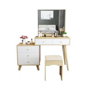 Yksinkertainen ja moderni pukupöytä, pieni asunto makuuhuoneen pukeutumispöytä 0002