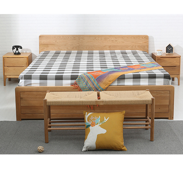 מיטת ארגז גבוהה מיטת אחסון מיטה זוגית מעץ מלא#0111 תמונה מוצגת