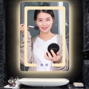 Badezimmer rahmenloser LED-Licht-Smart-Spiegel Badezimmerspiegel Badezimmer-Anti-Fog-Spiegel Schlafzimmerspiegel