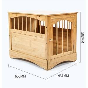 ʻO Fann Brown Wood and Bamboo Dog House