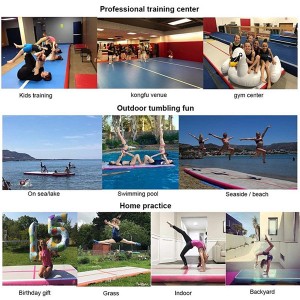 Großhandel DWF aufblasbare Yogamatte benutzerdefinierte Sportluftbahn Gymnastik Taumelmatte Luftboden 0393