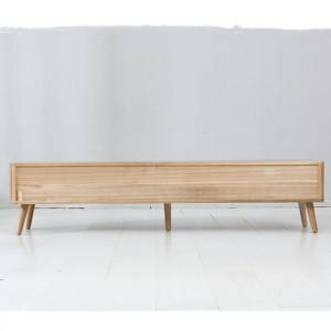 Moble nòrdic modern de fusta massissa per a la sala d'estar de dos colors # 0020