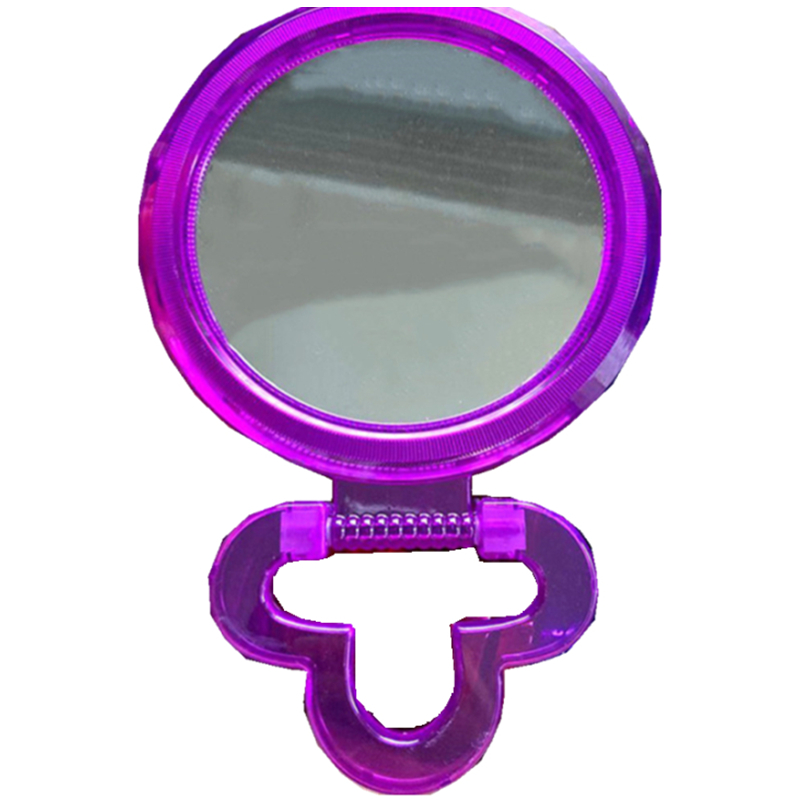 Espejo de baño de color caramelo colorido para el hogar con espejo, espejo cosmético para colgar con manija de cinturón, imagen destacada