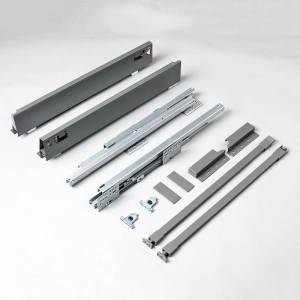 Drawer box system for metal drawers and silent smooth pull outs