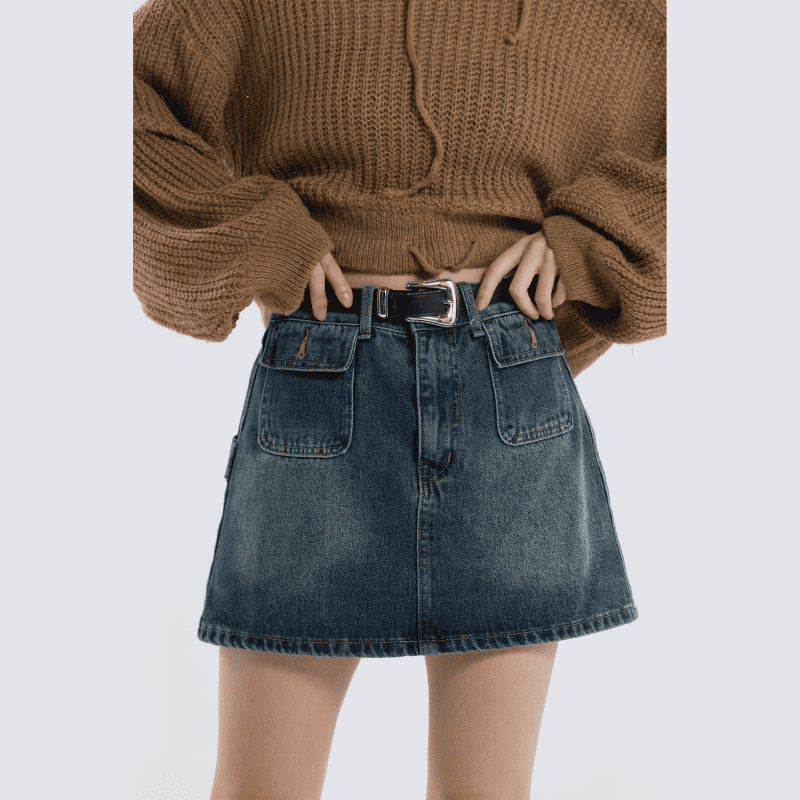 A slim denim skirt that goes with everything