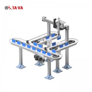 Pabrik digawe plastik desain modular industri minuman rantai fleksibel conveyor / modular belt conveyor / sideflexing sistem conveyor line
