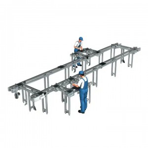 Roller Chain Pallet Conveyor System Unit Dual Drive