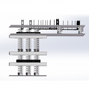 Factory Made CE Palletizing Léisung Vertikal Lift Conveyor Motoriséiert Spiral Conveyor Fir Kartonge oder Këschte Logistik Léisung / Nonpower Spiral Conveyor