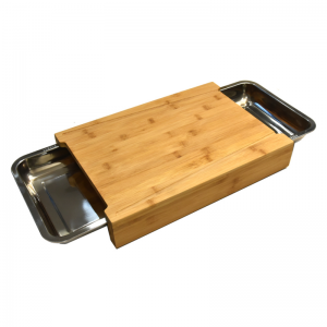 Bamboo Cutting Board with 304 stainless steel Containers