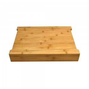 Bamboo Cutting Board nga adunay 304 stainless steel Container