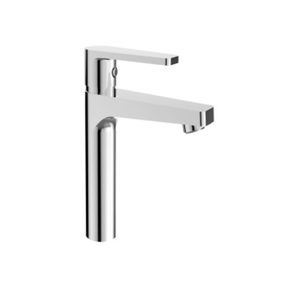 new design high quality single handle deck mounted chromed brass bathroom wash basin faucet