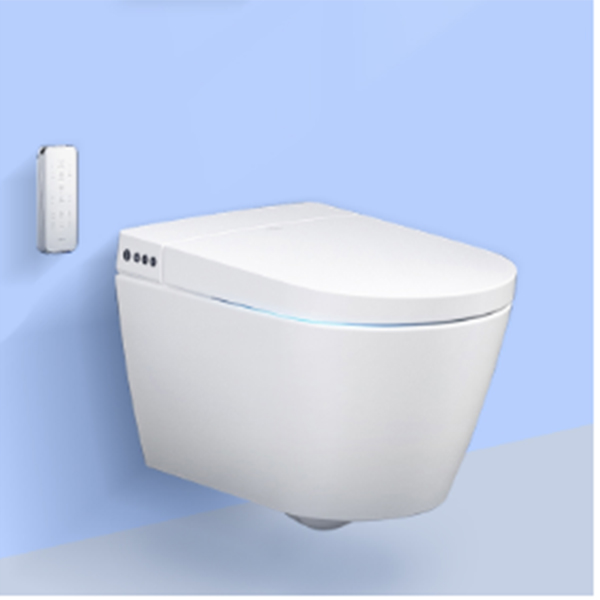 Siège de toilette intelligent suspendu au mur Bidet Toilette intelligente carrée Toilette à compost