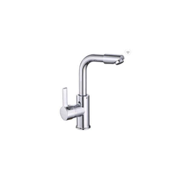 ទំនើបសាមញ្ញសាមញ្ញ 360 ដឺក្រេបង្វិលទឹក Outlet បន្ទប់ទឹក Sink Tap Bath Mixer Chrome Zinc Basin Faucet