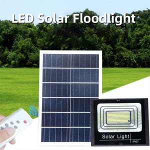 Luces de inundación solares reflector impermeable para exteriores Solar 20w 100w 200w 300w 1000w LED reflector solar con control remoto