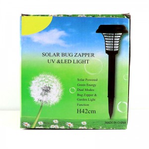 Lámpara solar Zapper LED para mosquitos para exteriores con energía solar para interiores y exteriores