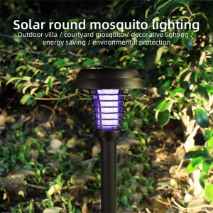 Solar Bug Zapper LED Mosquito Killer Outdoor Solar Powered Zapper Light Lamp ສໍາລັບພາຍໃນແລະພາຍນອກ