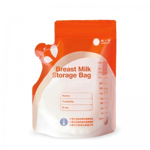 Sacos de armazenamento de leite materno à prova de vazamento personalizados Saco de embalagem de leite materno com zíper duplo