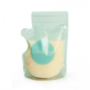 Fabrikant op maat gemaakte lekvrije opbergzakken voor moedermelk Dubbele ritssluiting Plastic moedermelkverpakkingstas