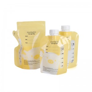 Manufacturer custom leak proof breast milk storage bags Double Zipper Seal Plastic breast milk packaging bag