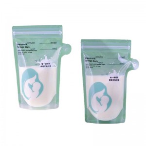 Ražotāja pielāgoti noplūdes droši mātes piena uzglabāšanas maisiņi Double Zipper Seal Plastmasas mātes piena iepakojuma maisiņš