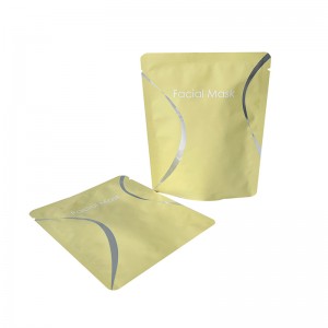 Customized aluminium foil tas pasuryan topeng sheet packaging tas telung sisih disegel packaging tas produsen