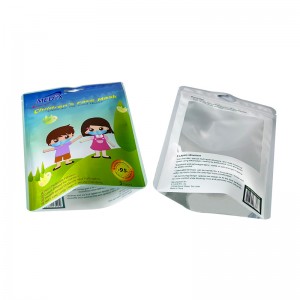 Custom na pagpi-print ng foil liner na facial mask bag na independiyenteng packaging bag na may euro slot